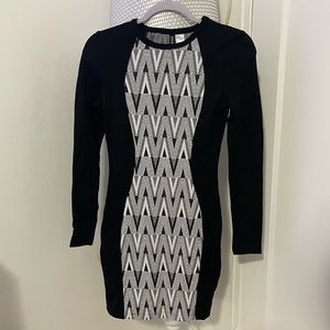 H&M Black and White block midi dress Size 4. Brand new